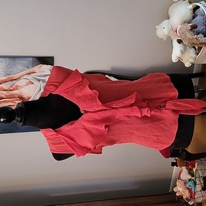 Red cute no sleeve summer top
